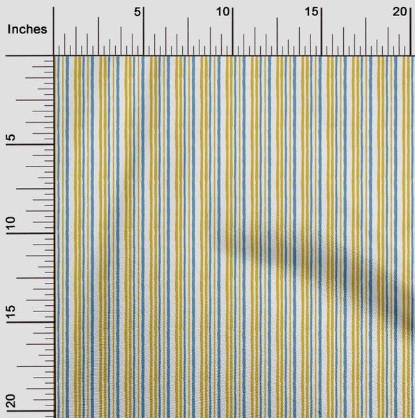 oneOone Velvet Yellow Fabric Stripes Fabric For Sewing Printed Craft Fabric By Carousel 2