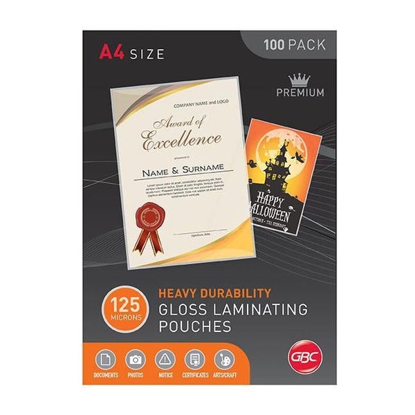 Gbc laminating pouch a4 125 micron pk100 Carousel 1