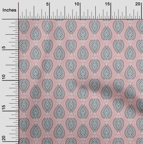 oneOone Velvet Light Pink Fabric Asian Suzani Craft Projects Decor Fabric Carousel 2
