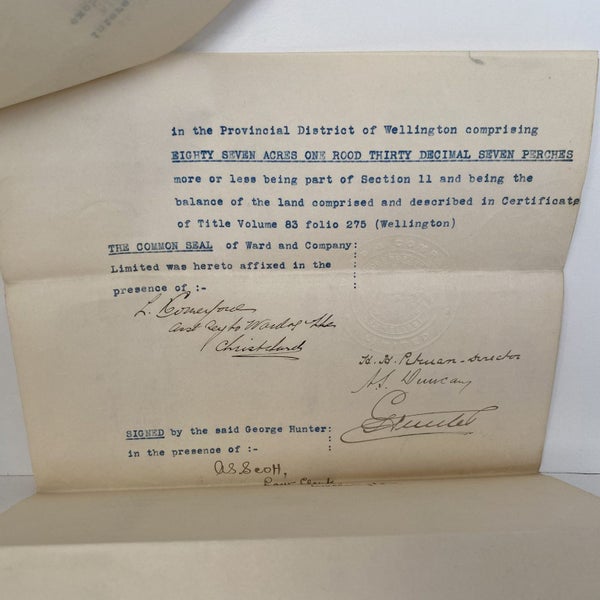 ANTIQUE PROPERTY SALE AGREEMENT: Harbour District, Wellington 1916 (106yo) Carousel 3