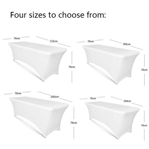 Fitted Stretch Tablecloth Banquet Events Decoration-White Carousel 2