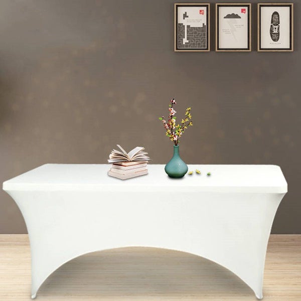 Fitted Stretch Tablecloth Banquet Events Decoration-White Carousel 6