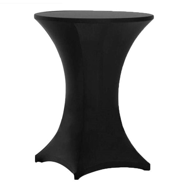 4Pcs Cocktail Table Covers Spandex Stretch Tablecloth-White Carousel 4