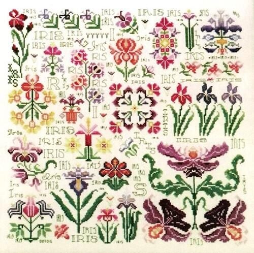 Rosewood Manor Cross Stitch Designs - Dreaming of Iris Carousel 1