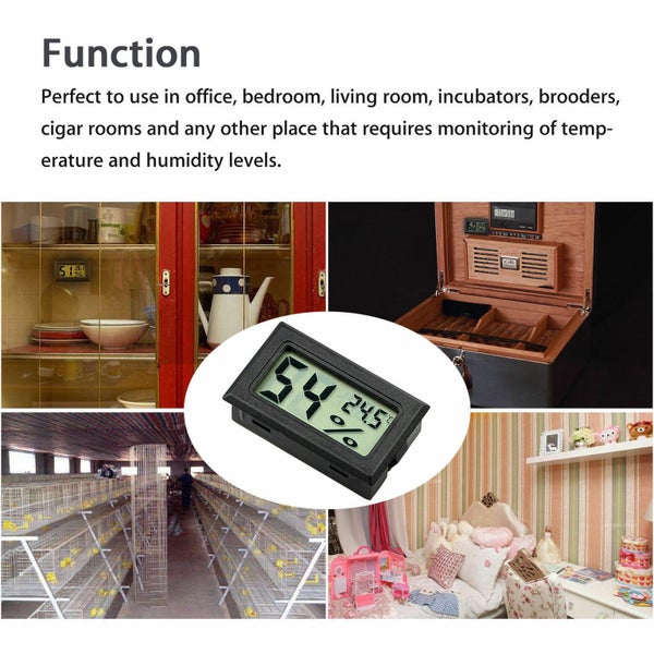 Digital Indoor LCD Mini Thermometer Hygrometer Gauge Temperature Humidity Meter Carousel 1