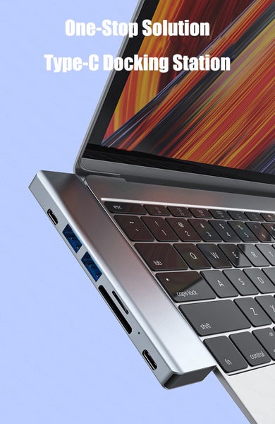 7 in 1 Docking station for MacBook Type-C To HDMI-compatible USB 3.0 Adapter Carousel 2