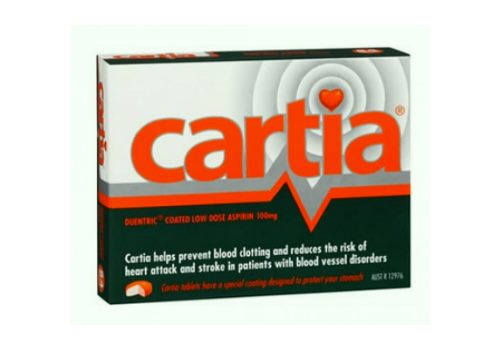 Cartia Aspirin 100mg 28 duentric coated tablets Carousel 1