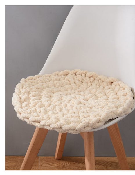 Nordic Hand-woven Pet Mat Knitted Cushion/Mat/Carpet - 50*50cm - Cream Carousel 2