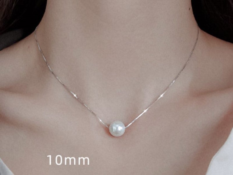 New Elegant Pearl Necklace S925 Sterling Silver Chain on Afterpay Carousel 4