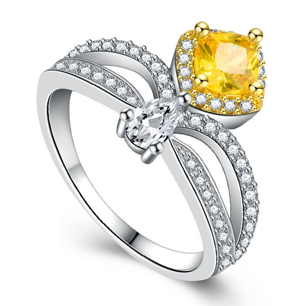 Yellow 0.5ct imitation of diamond Ring Size L1/2 Carousel 2