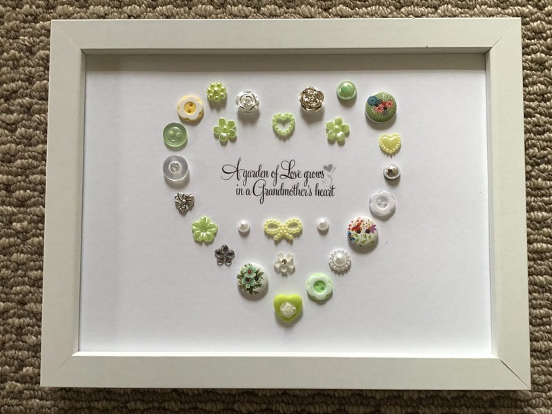 Beautiful handmade framed gift for a grandmother, maybe for Mother’s Day Carousel 1