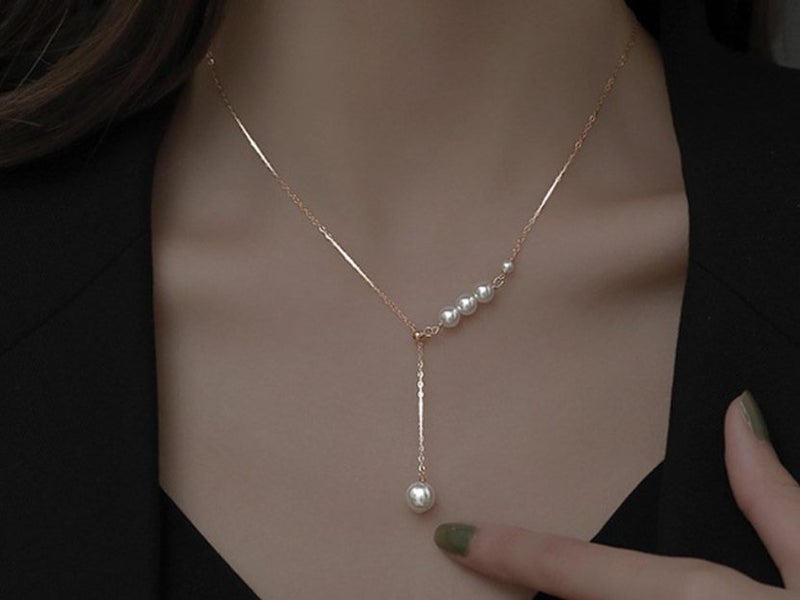 Elegant Sterling Silver Necklace With Shell Pearl for Women Fine Jewelry Carousel 1