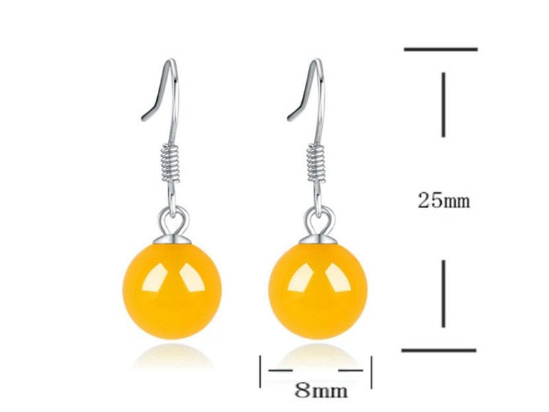 Natural Yellow Onyx Hoop Earrings In Sterling Silver Carousel 3