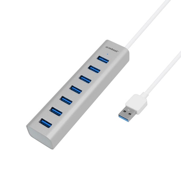 mbeat: 7-Port USB 3.0 Aluminium Slim Hub with Power for PC and MAC Carousel 1