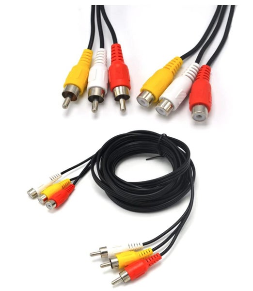 3m Male to Female Audio Composite Extension Video Cable DVD Carousel 1