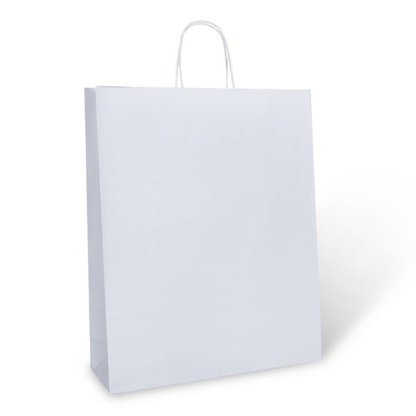 Paper Bag - Twist Handle #22 BL PLAIN White (250pcs) Carousel 1