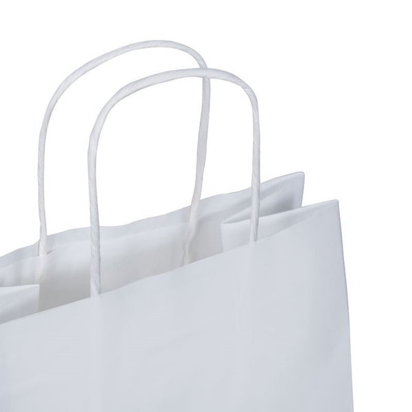 Paper Bag - Twist Handle #22 BL PLAIN White (250pcs) Carousel 2