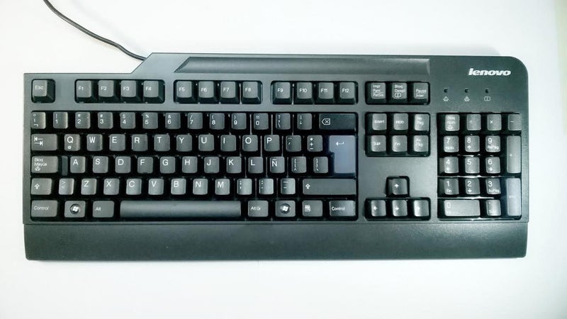 Lenovo Black USB WIRED Keyboard PC QWERTY USB Traditional Style Mechanical like Carousel 1