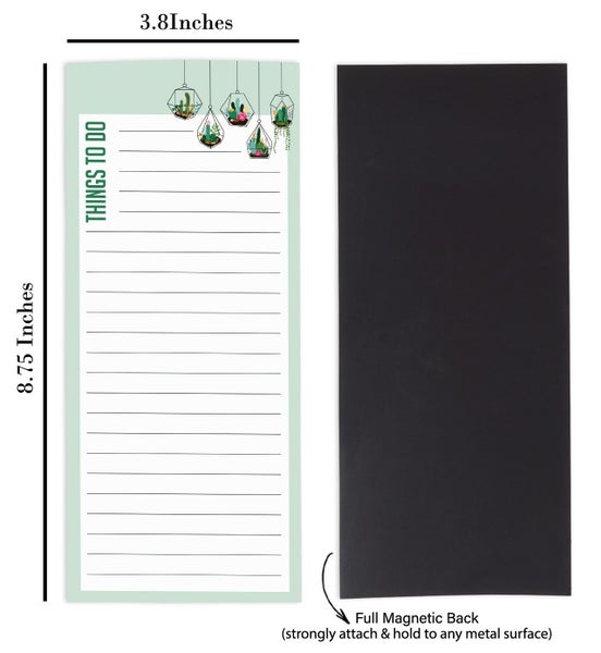 Inkdotpot Magnetic Dry Erase List for Fridge, Shopping & Grocery List-Cactus Carousel 2