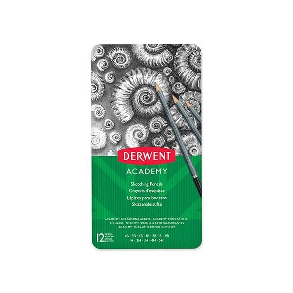 Derwent Academy Sketching Pencil Tin 12 Carousel 1