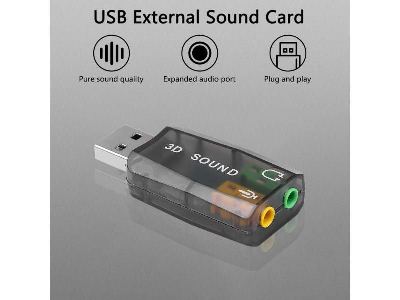 Portable USB To 3.5mm Headphone Jack Stereo Adapter For Laptop Carousel 1
