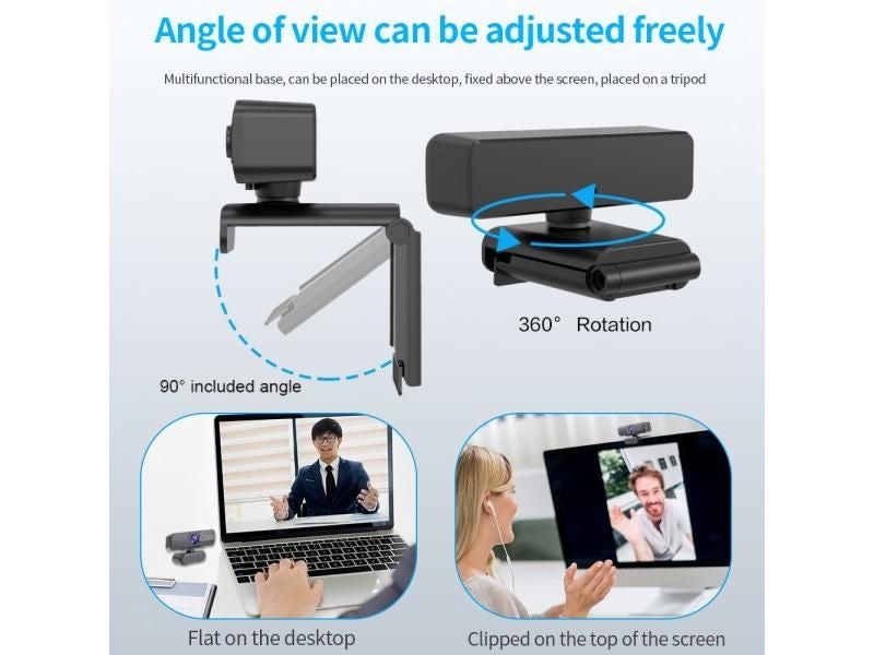 Ashu H701 1080p Webcam Cover Auto Focus Web Camera With Microphone For Computer Carousel 1