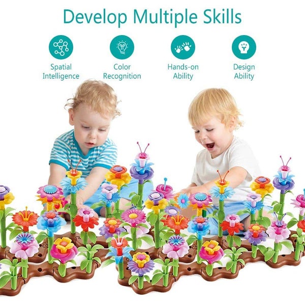 104 PCS Grow Your Own Flowers Garden Building Toys For Kids Educational Activity Carousel 2