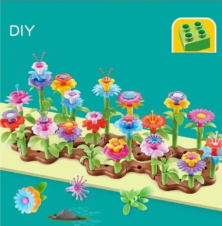104 PCS Grow Your Own Flowers Garden Building Toys For Kids Educational Activity Carousel 9