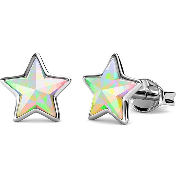 18K White Gold Crystal Star Earring "Star" (AB) Carousel 1