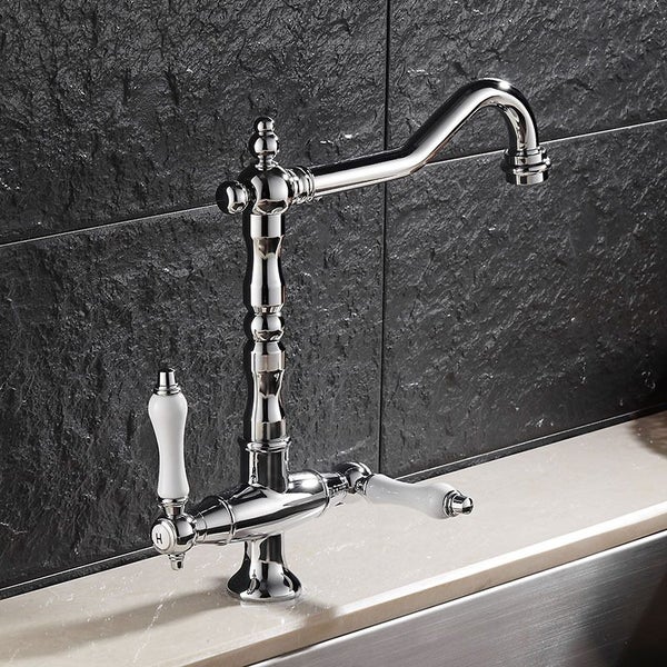 Taps Retro Mixer Faucets Brass Mixer Taps Chrome 360 Degree Kitchen Taps Carousel 1