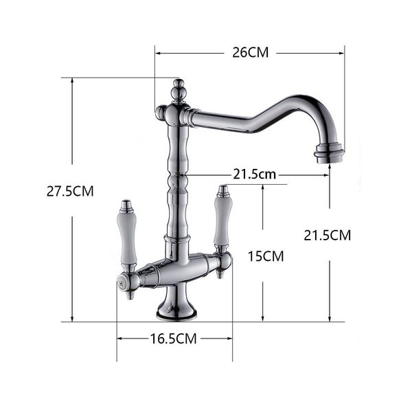 Taps Retro Mixer Faucets Brass Mixer Taps Chrome 360 Degree Kitchen Taps Carousel 7
