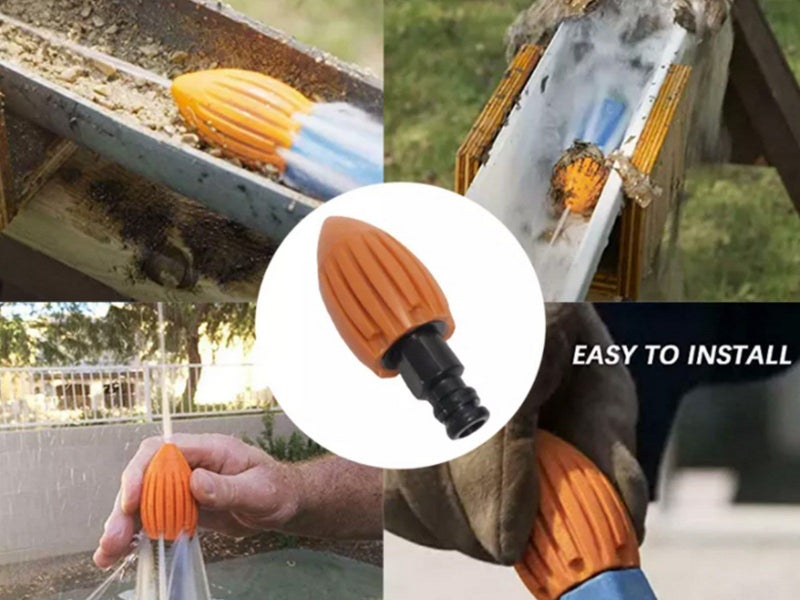 4X Gutter Cleaning Tool Roofing Guard Cleaner Drain Pipe Cleaning Nozzle Carousel 7