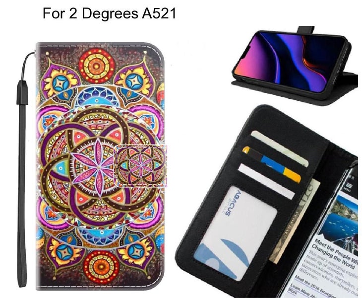 2 Degrees A521 case leather wallet case printed ID Carousel 1