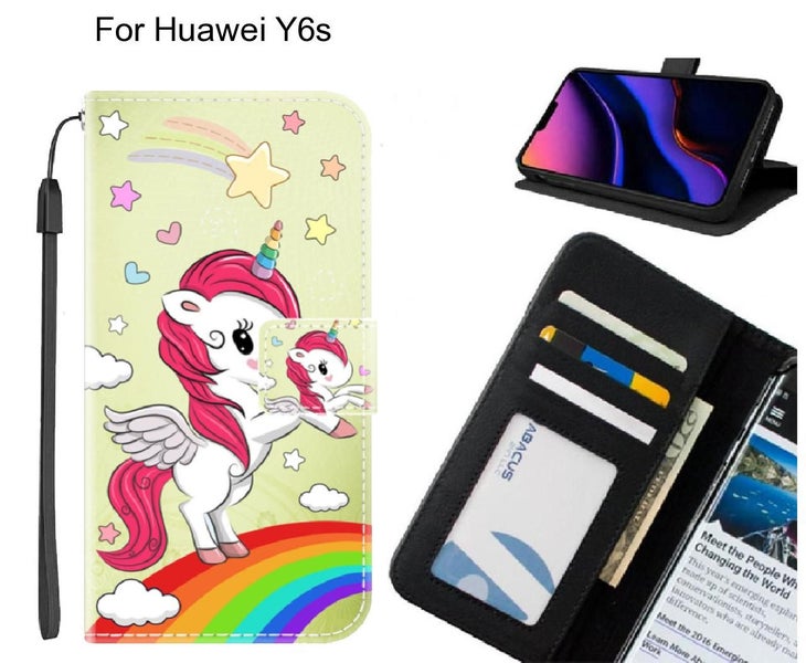 Huawei Y6s case leather wallet case printed ID Carousel 1