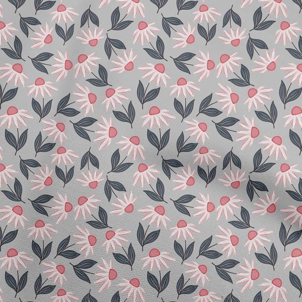 oneOone Velvet Gray2 Fabric Floral Sewing Material Print Fabric By The Yard 58 Carousel 1