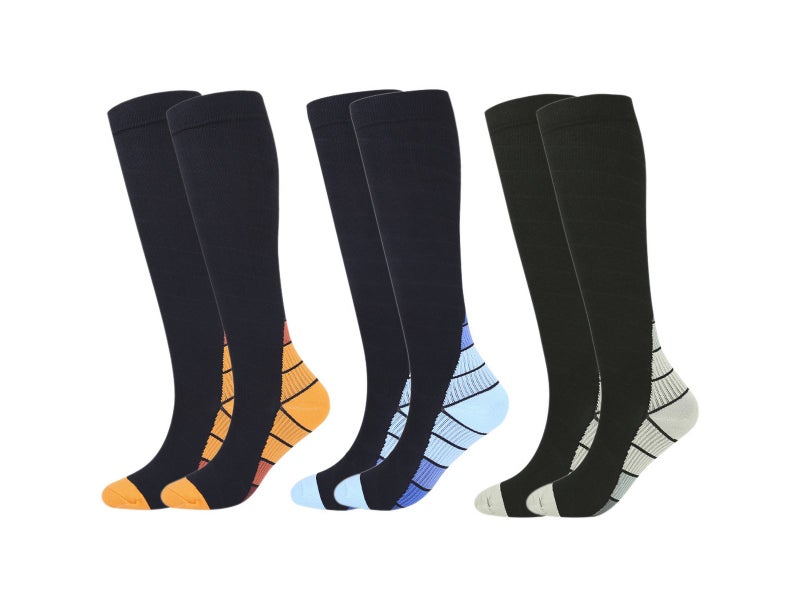 3X L/XL 15-20mmhg Compression Support Socks Sport Cycling Running Socks Carousel 1