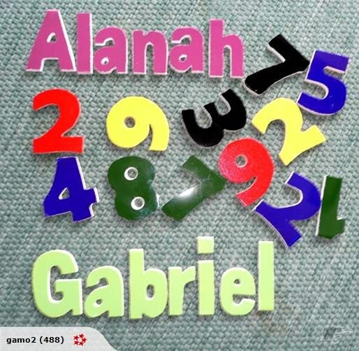 Numbers and letters for mosaics628638675174431114