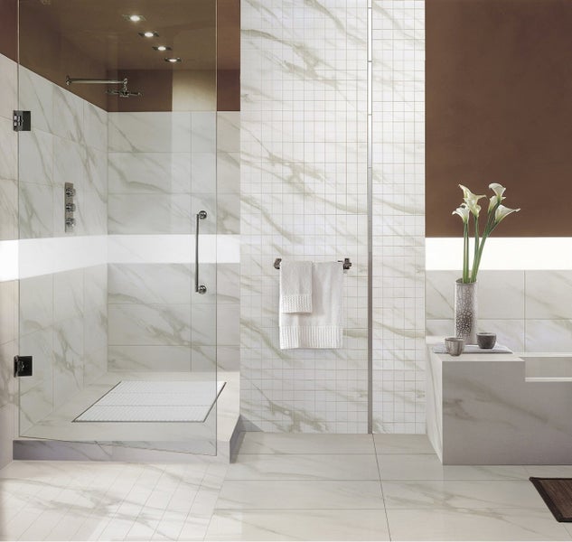 Tiles White Carrara marble porcelain tile Carousel 1