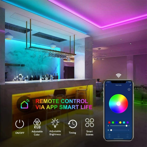 Waterproof RGB Strip Light 3M - Bluetooth + IR Remote Carousel 2