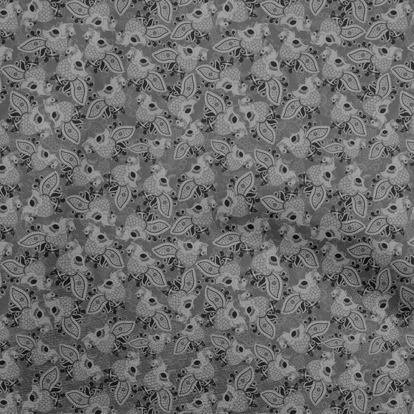 oneOone Velvet Yellow Fabric Peacock Sewing Material Print Fabric By The Yard Carousel 1