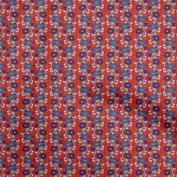 oneOone Velvet Mustard Yellow Fabric Floral Diy Clothing Quilting Fabric Print Carousel 1