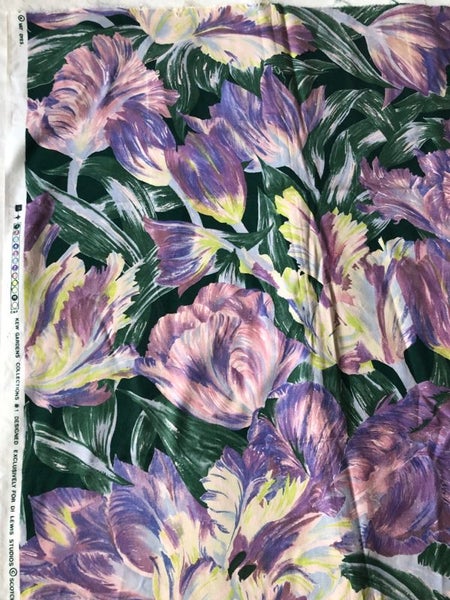 Vintage Kew Gardens Floral Fabric Piece Carousel 1