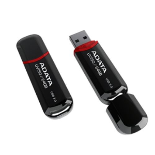 ADATA UV150 Dashdrive USB 3.0 64GB Black/Red Flash Drive Carousel 1