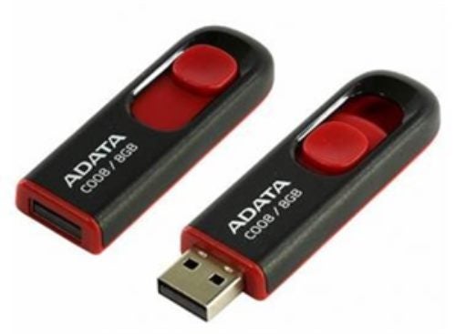ADATA C008 Retractable USB 2.0 32GB Black/RedFlash Drive Carousel 1