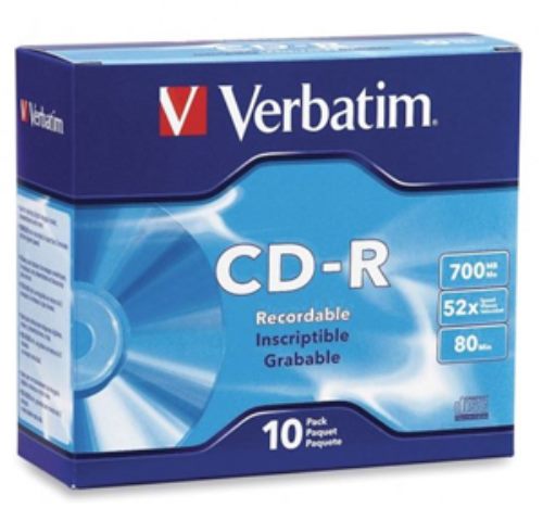 Verbatim CD-R 700MB 52x 10 Pack with Slim Cases Carousel 1