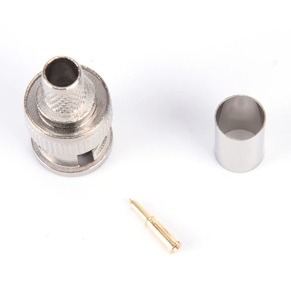 TECHOMAN BNC TYPE Male Crimp Plug for RG58 Coaxial Cable Carousel 2