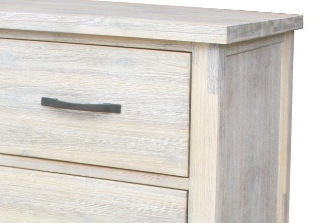 BALLMAN Queen Solid Pine Bed Frame Only---WHITE WASH Carousel 5