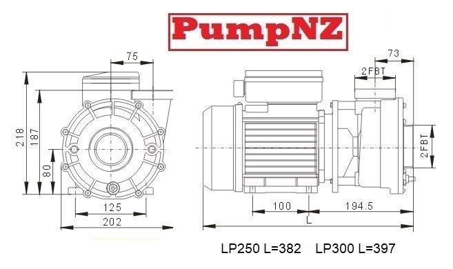 SPA Pool WHIRLPOOL Water Pump 2.5HP - LP250 - Very Quiet Commercial Carousel 2