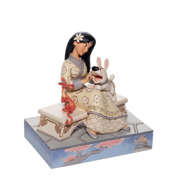 Jim Shore Disney Traditions - Mulan - Honourable Heroine White Woodland Carousel 2