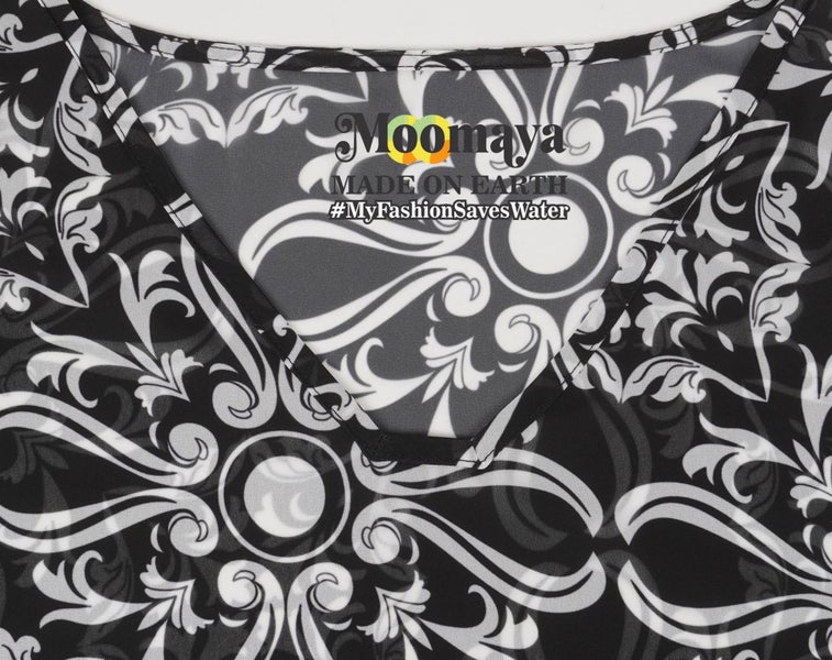 Moomaya Printed Kaftan For Womens Short Loose Kimono Beach Evening Loungewear Carousel 7